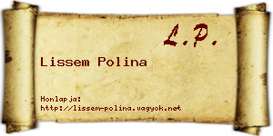 Lissem Polina névjegykártya